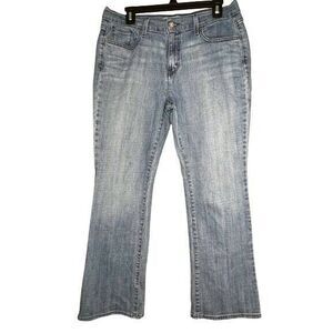 Levis Jeans Womens 12 Short Blue 515 Bootcut Light-Wash Mid-Rise Denim Stretch